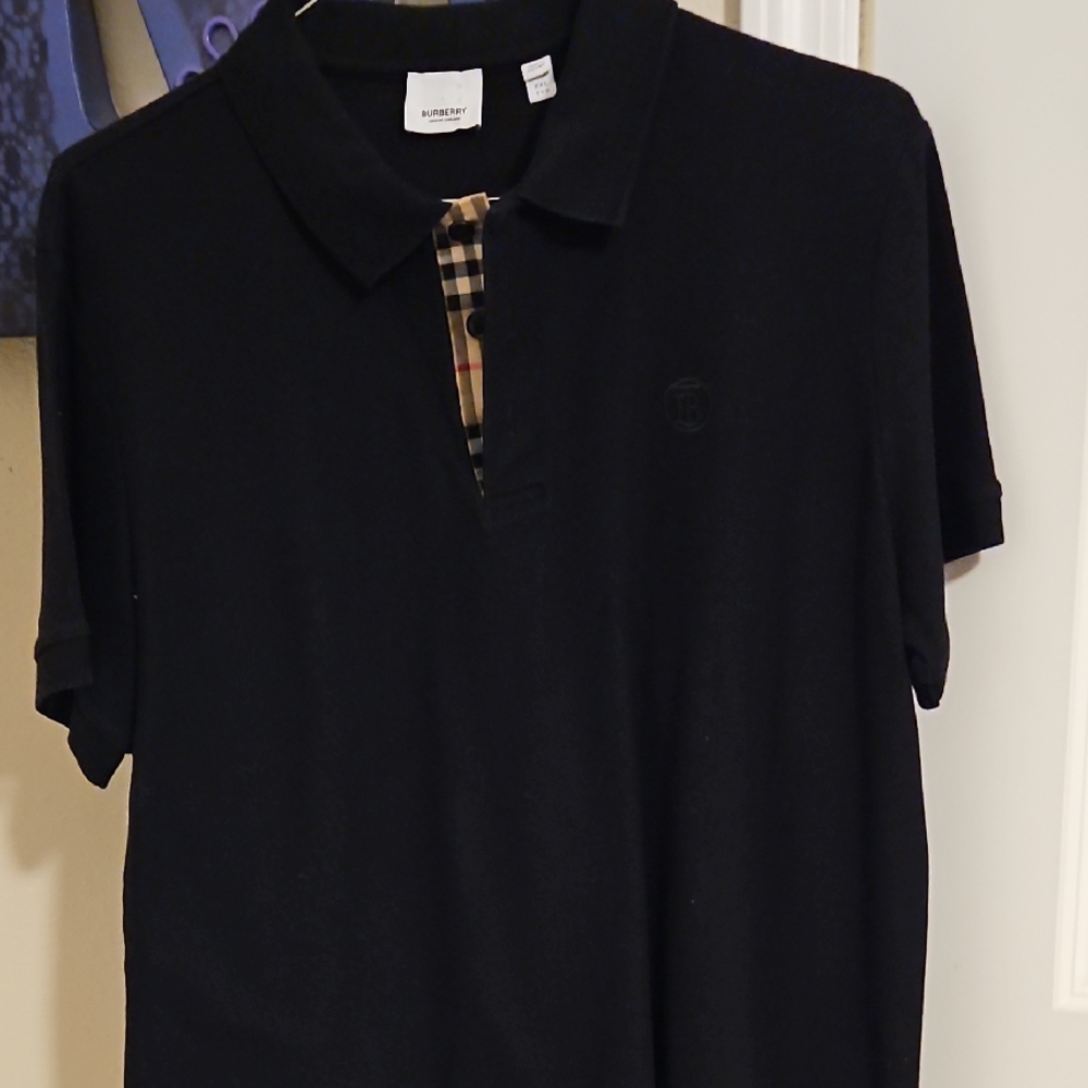 Burberry Black Polo Shirt for Men